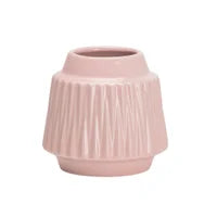 ELLA FACETED CERAMIC 6 ”VASE PINK