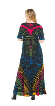 Load image into Gallery viewer, TIE DYE COTTON DRESS DT20188 RAINBOW
