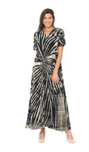 Load image into Gallery viewer, TIE DYE COTTON DRESS DT20188 BLACK
