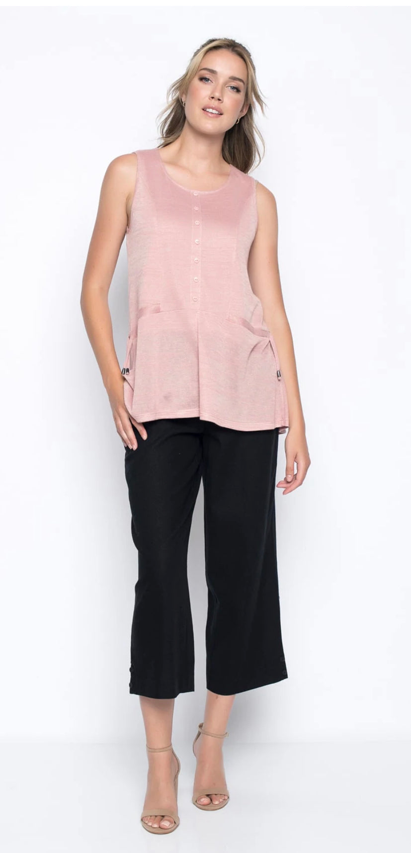 WIDE LEG CROP VM943 BLACK