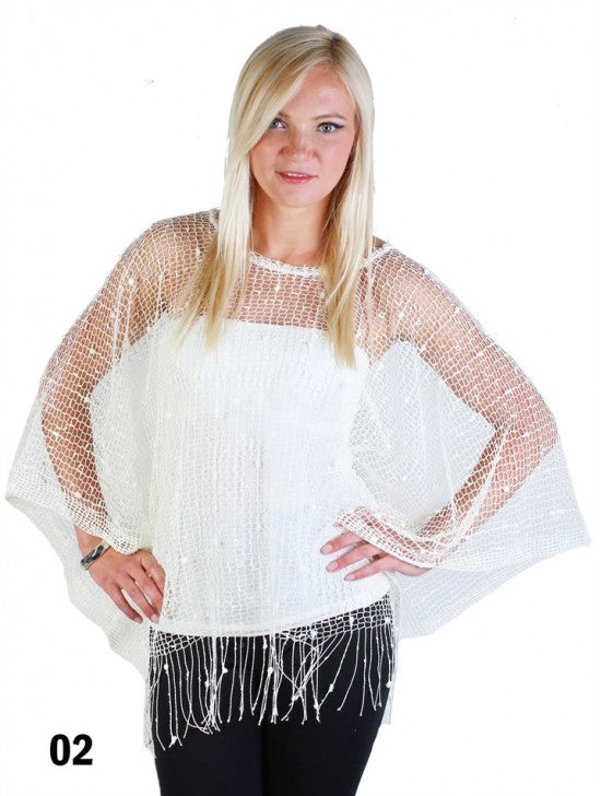 KNIT TOP WITH FRINGE CL1001-02