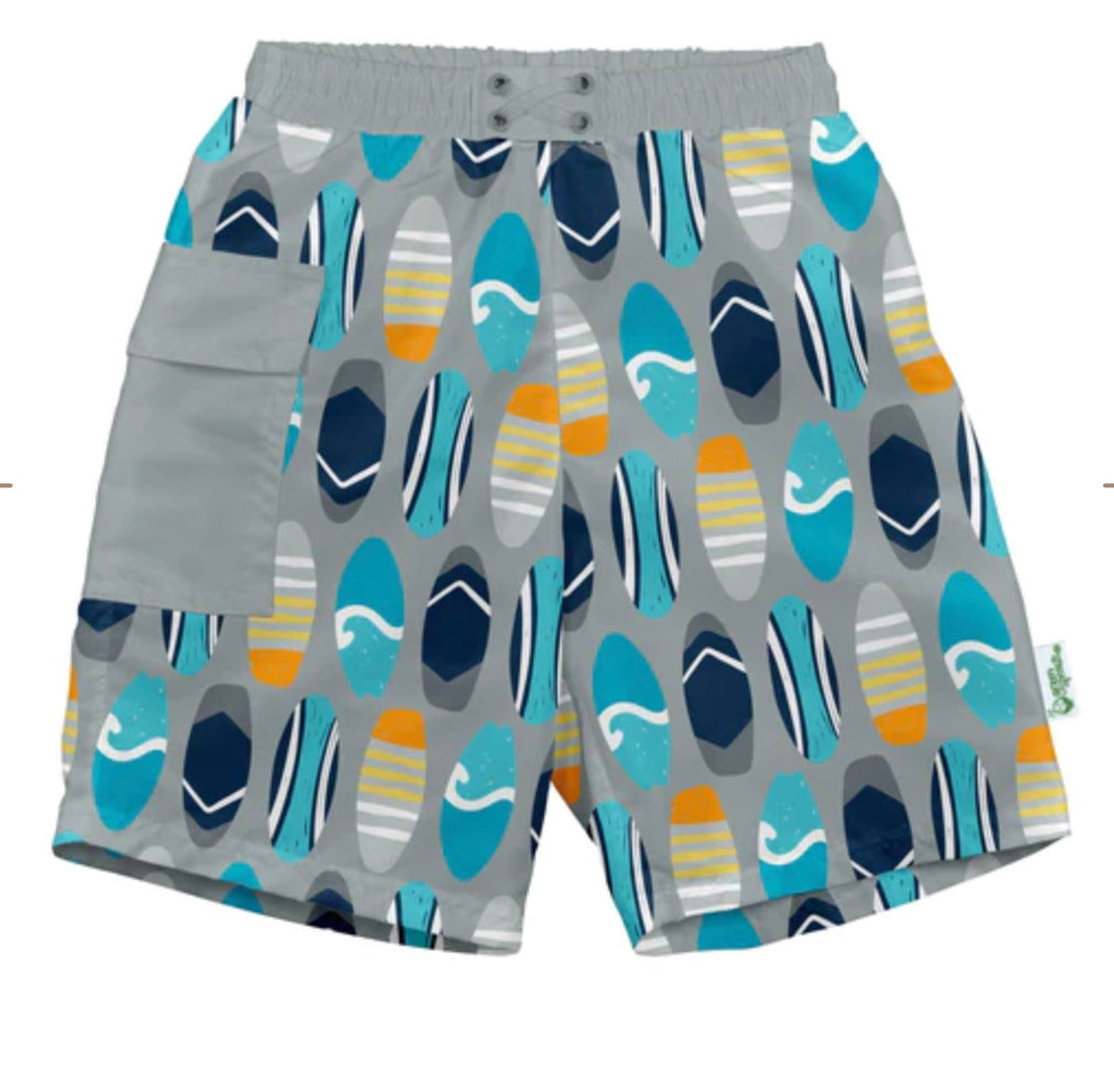 POCKET TRUNKS BUILT IN ABSORBENT SWIM DIAPER SURFBOARDS