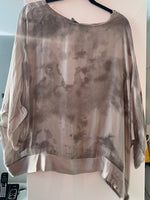 Load image into Gallery viewer, LADIES WOVEN/KNITTED LONG SLEEVE TOP 65126FS
