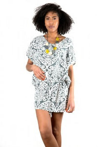 SUZIE BLUE BALI TUNIC DRESS  ONE SIZE FITS ALL