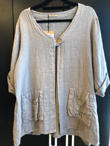 MADE IN ITALY TOP 7092 WHITE & TAUPE one size