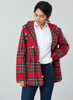Load image into Gallery viewer, JOULES RAIN JACKET - RED TARTAN
