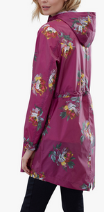 Load image into Gallery viewer, JOULES RIGHT AS RAIN JACKET PACKABLE BERRY PEONY
