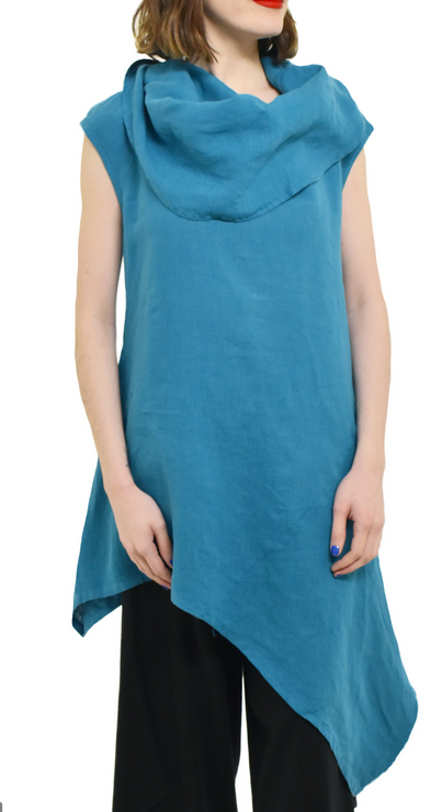 BRYN WALKER NOA TUNIC 1384-GREEN AND TURQUOIS