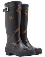 Load image into Gallery viewer, WELLY BLACK JOULES DRAGONFLY BOOT
