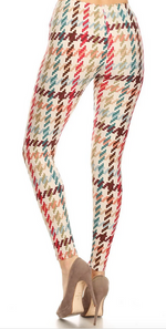 Load image into Gallery viewer, GRAPHIC HOUNDSTOOTH - REGULAR BAND LEGGING FLIRTY AND FEMME

