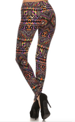 Load image into Gallery viewer, MODERN AZTEC - REGULAR BAND LEGGING FLIRTY AND FEMME
