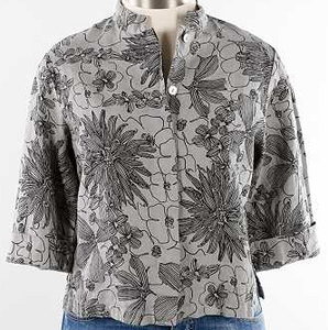 BRYN WALKER GWEN BLOUSE 25047 SEASHORE ONLY