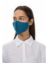 Load image into Gallery viewer, GRIZAS FACE MASK non medical - 156 LINEN AND COTTON TEAL
