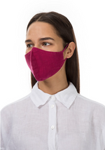 Load image into Gallery viewer, GRIZAS FACE MASK non medical - 144 LINEN AND COTTON FUSHIA
