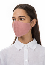 Load image into Gallery viewer, GRIZAS FACE MASK non medical  - 155 LINEN AND COTTON DUST PINK
