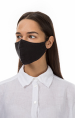 Load image into Gallery viewer, GRIZAS FACE MASK non medical  17 LINEN AND COTTON BLACK

