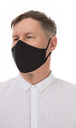 Load image into Gallery viewer, GRIZAS FACE MASK non medical  17 LINEN AND COTTON BLACK
