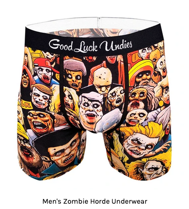 MENS GOOD LUCK UNDERWEAR ZOMBIE