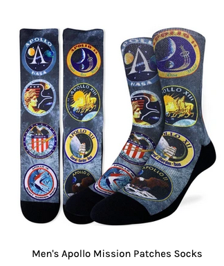 GOOD LUCK SOCK- APOLLO MISSION SIZE 8-13C