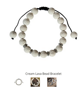 LAVA BEAD BRACELET CREAM