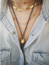 Load image into Gallery viewer, ATELIER SYP 18K DEANNA CUBE NECKLACE "COURAGE"
