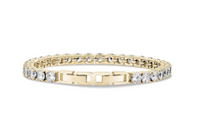 Load image into Gallery viewer, ARZ STEEL GOLD PLATED TENNIS BRACELET 5MM ZWB07 size 7.5
