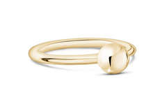 Load image into Gallery viewer, ARZ STEEL GOLD BALL RING ZW-R11
