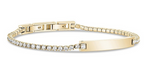Load image into Gallery viewer, ARZ STEEL GOLD PLATED TENNIS BRACELET 7&quot;ZWB037
