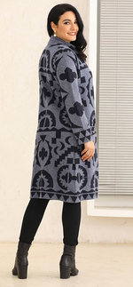 Load image into Gallery viewer, LONG KNIT CARDI 5791 BLUE
