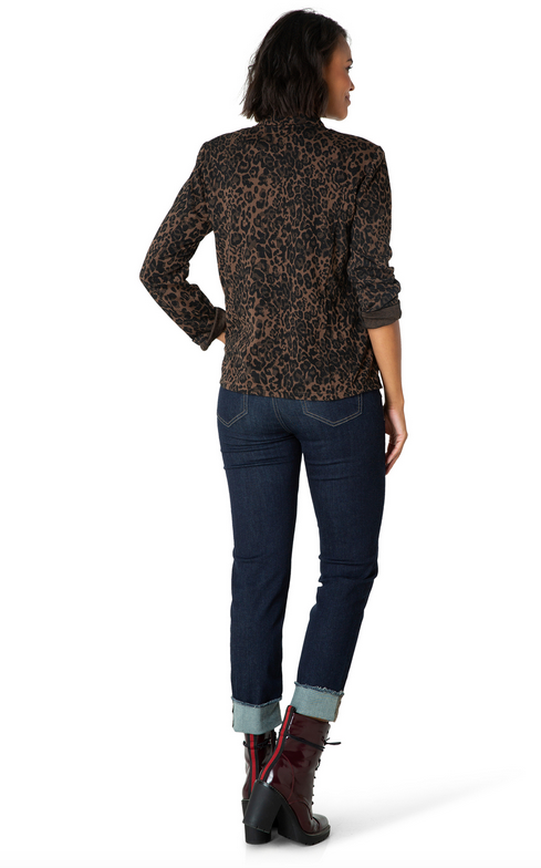 YEST LEOPARD SHORT JACKET 000356