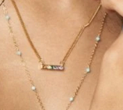 Load image into Gallery viewer, ATELIER SYP 18K RAINBOW BAR PENDANT
