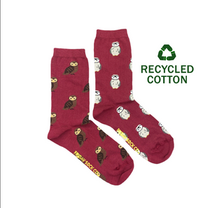 FRIDAY SOCKS - WOMENS RECYCLED OWL