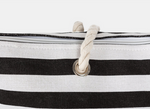 Load image into Gallery viewer, ALOHA TOTE BAG IN CANVAS BLACK STRIPE TTE4011
