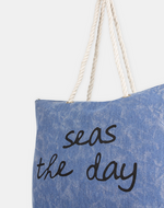 Load image into Gallery viewer, ALOHA TOTE BAG IN CANVAS SEAS THE DAY
