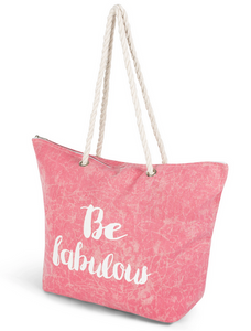 ALOHA TOTE BAG IN CANVAS BE FABULOUS