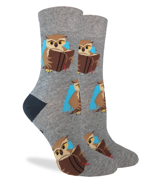 GOOD LUCK SOCKS WOMEN 5-9 BOOK OWL