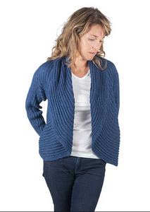 POKOLOKO ALPACA CURVE SWEATER BLUE ACS-7