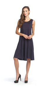 PAPILLON TEIRED DRESS NAVY 07530