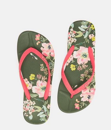 JOULES SANDALS GREEN FLORAL