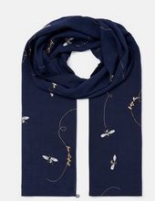 Load image into Gallery viewer, JOULES NAVY BEE SCARF
