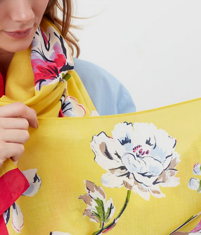 JOULES YELLOW FLOWER SCARF