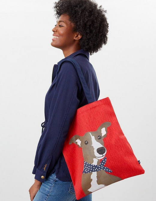 JOULES RED WHIPPET SHOPPER