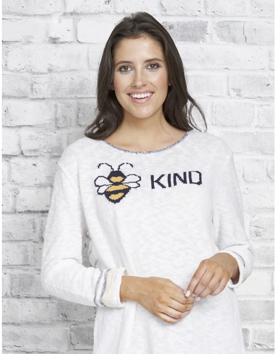 BEE KIND PULLOVER WHITE