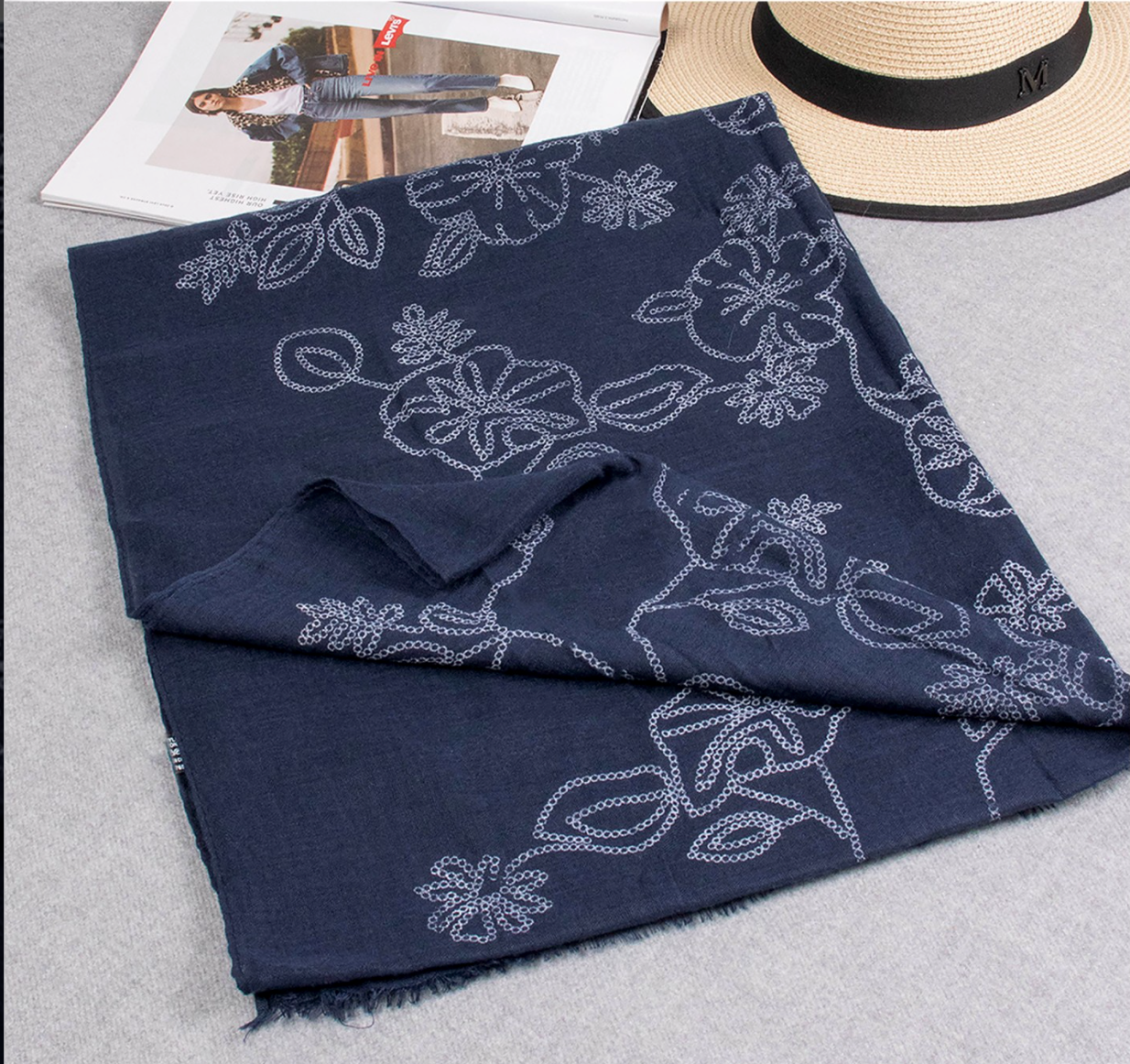 GRAND INT SCARF SF17404NAVY