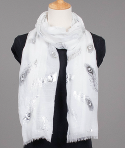 GRAND INT SCARF SF17502W FEATHER