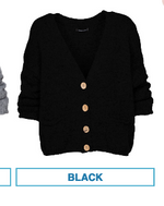Load image into Gallery viewer, BLACK CARDIGAN  20404P
