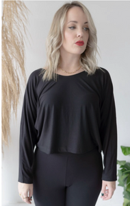 LONG SLEEVE BOXY TOP