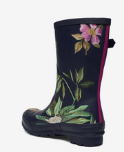 Load image into Gallery viewer, WELLIES NAVY-FLORAL
