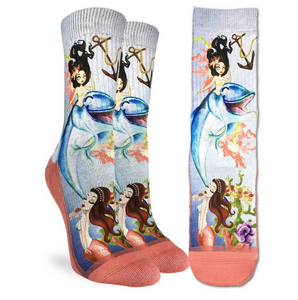 WOMENS MERMAIDS AND DOLPHINS SOCKS 5115