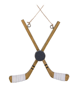 CROSS STICK & PUCK ORNAMENT